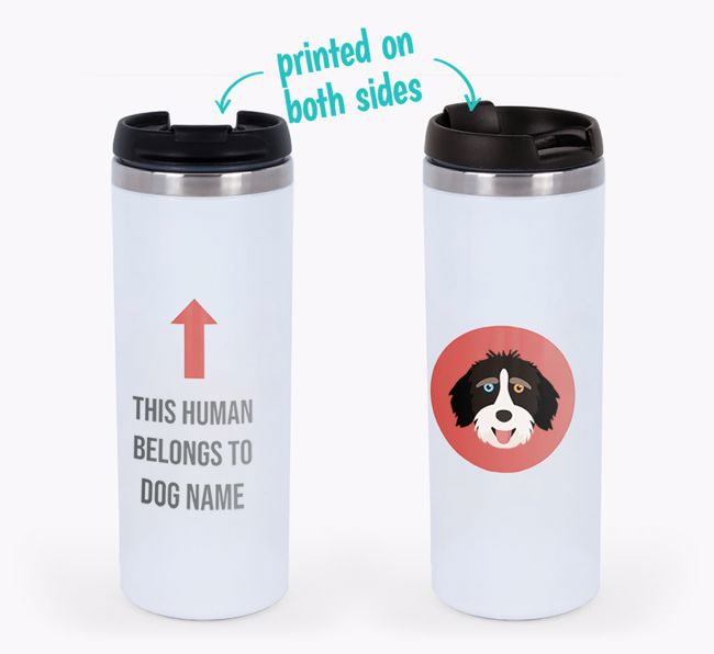 'This Human Belongs to...'  - Personalised Reusable Mug with Photo Upload